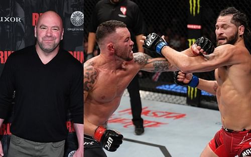 Dana White (L), Colby Covington vs. Jorge Masvidal (R) (via @colbycovmma on Instagram)