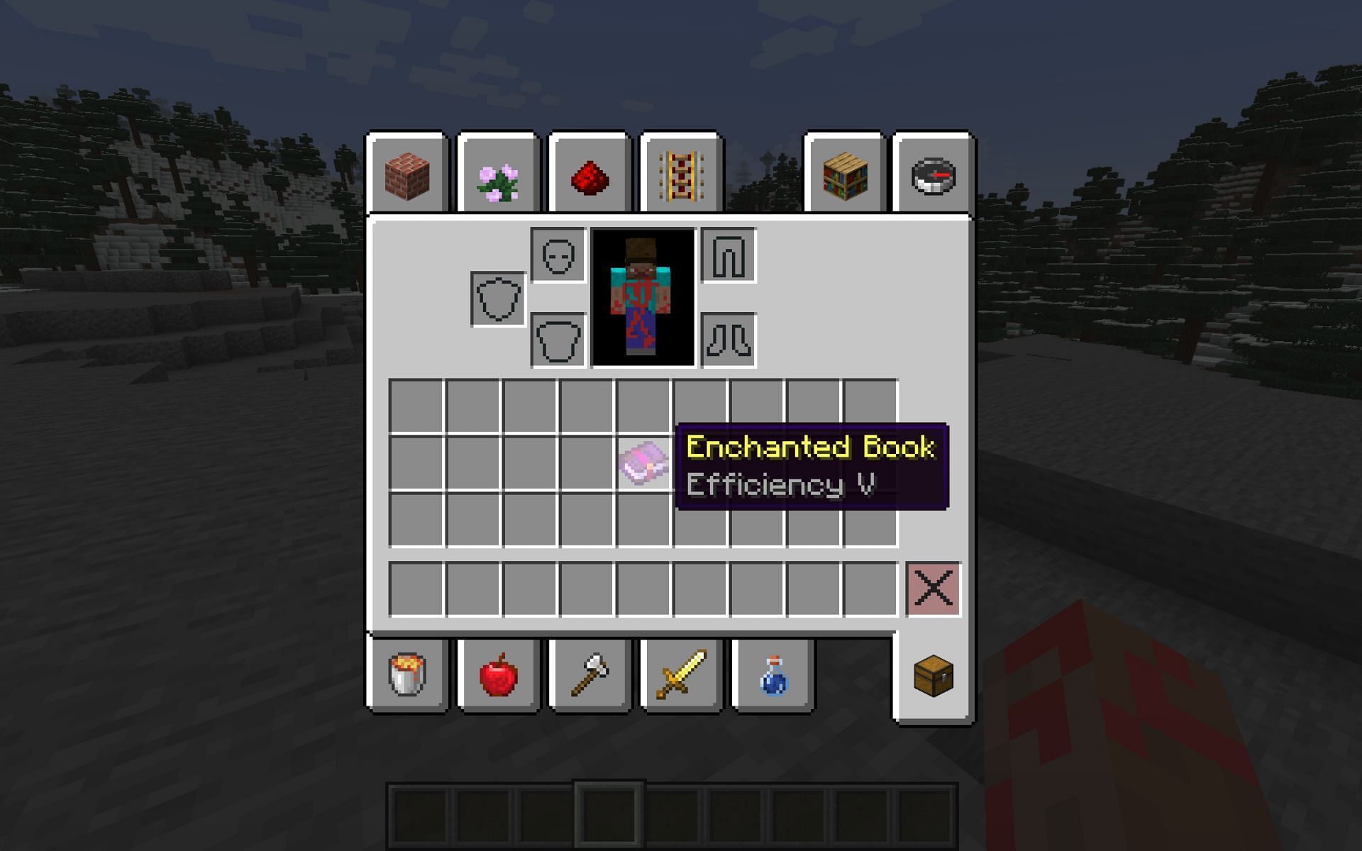 Efficiency 5 enchanted book (Image via Minecraft)