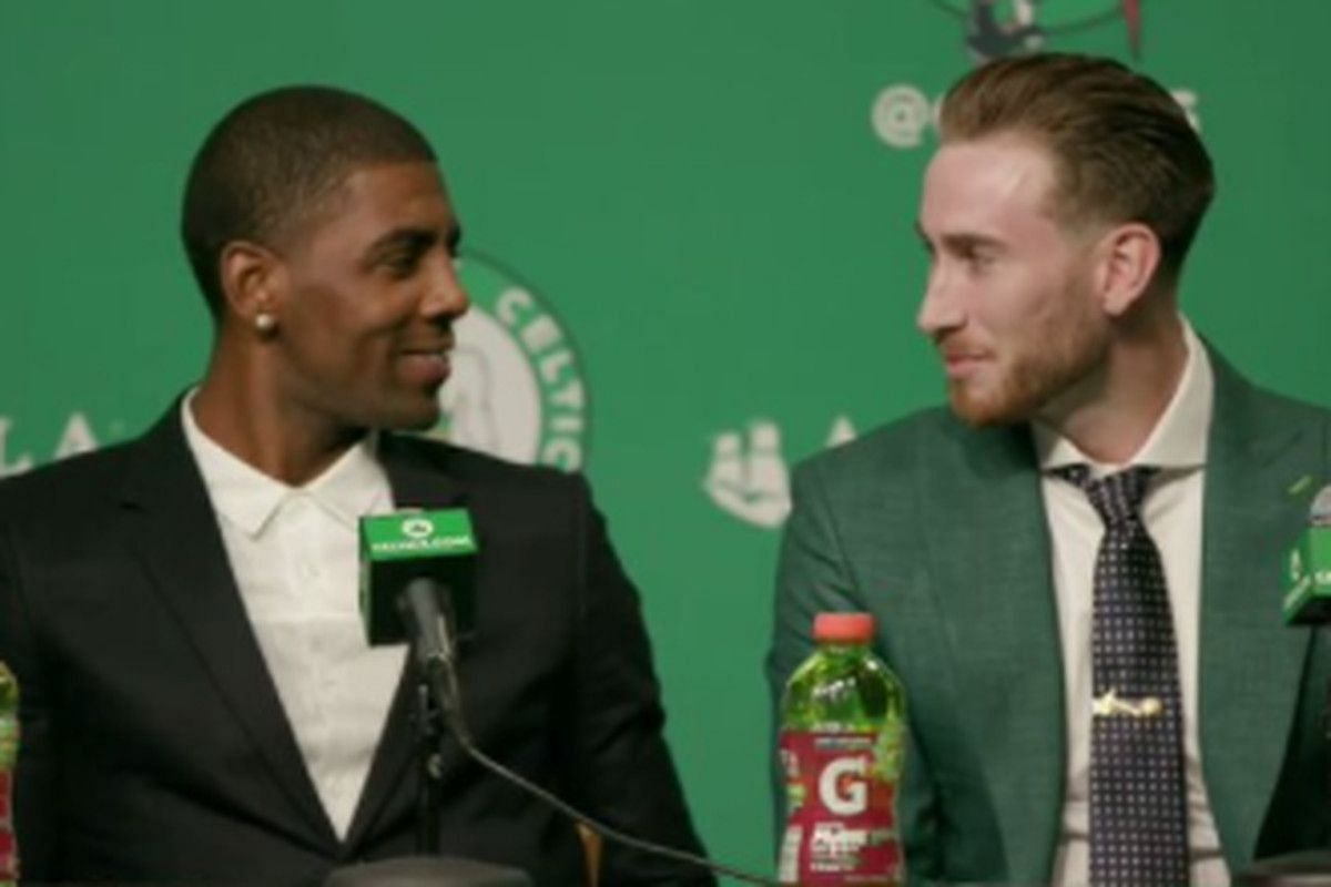 Kyrie Irving, left, and Gordon Hayward