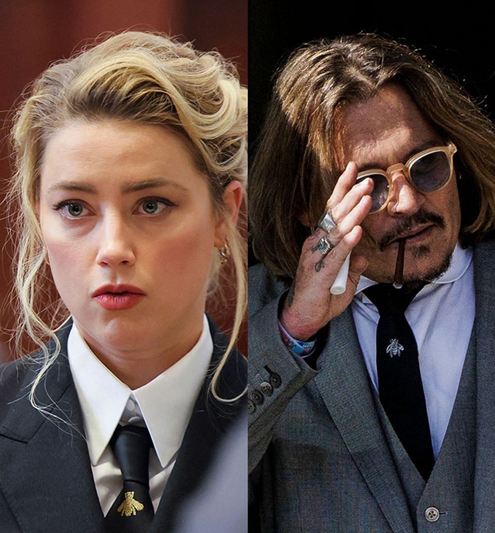 Amber Heard copying Johnny Depp&#039;s outfit (Image via Getty Images)