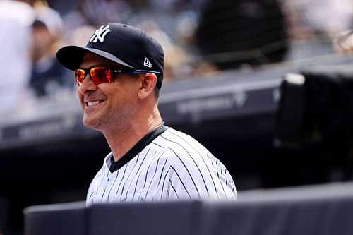 All smiles for Yankees manager Aaron Boone as he is now the most successful manager in the league this season after his team recorded their 27th win of the year.