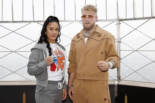 Amanda Serrano with Jake Paul.