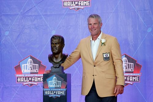 Brett Favre at the NFL Hall of Fame Enshrinement