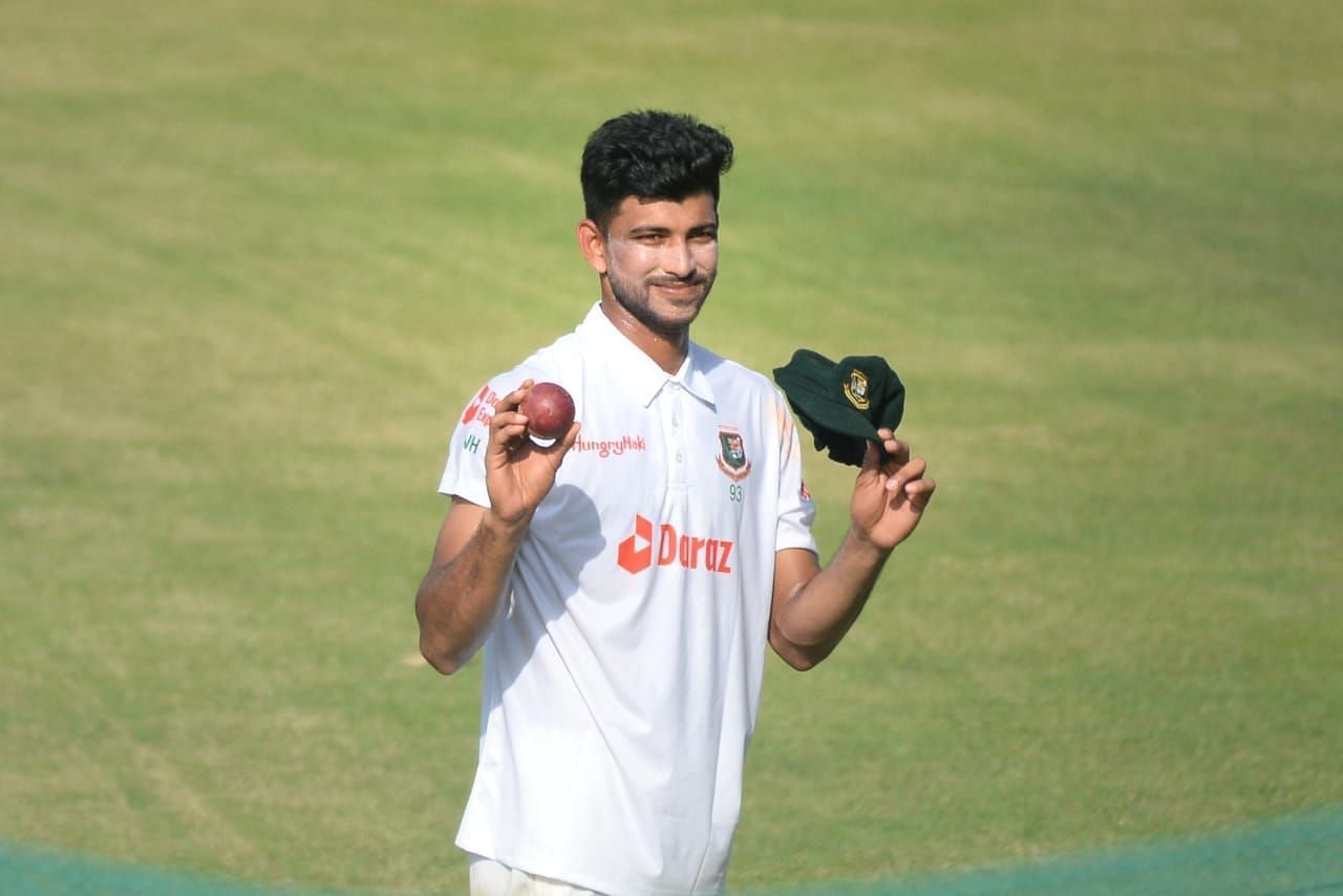 नईम हसन ने पहले टेस्ट में शानदार गेंदबाजी की थी 