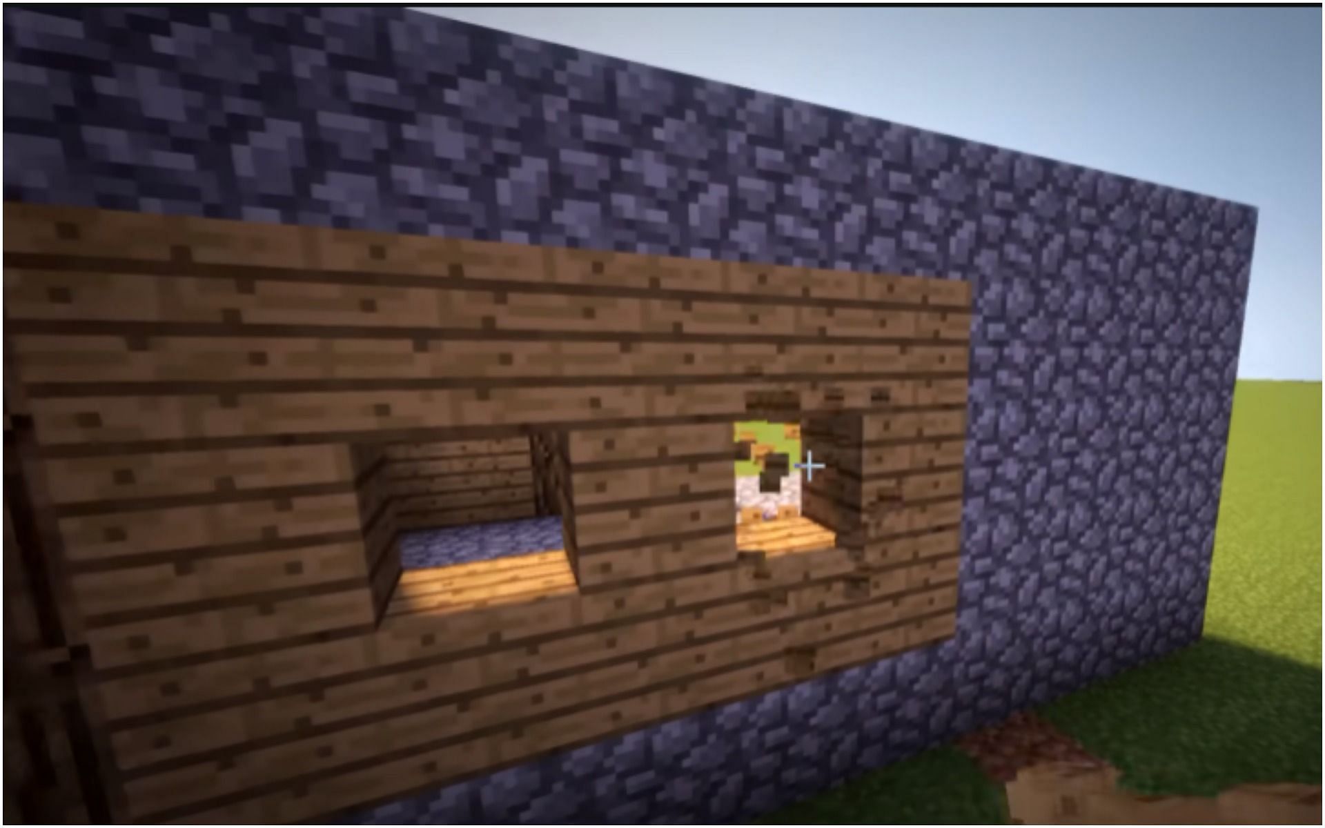 Windows in the hosue (Image via Minecraft)