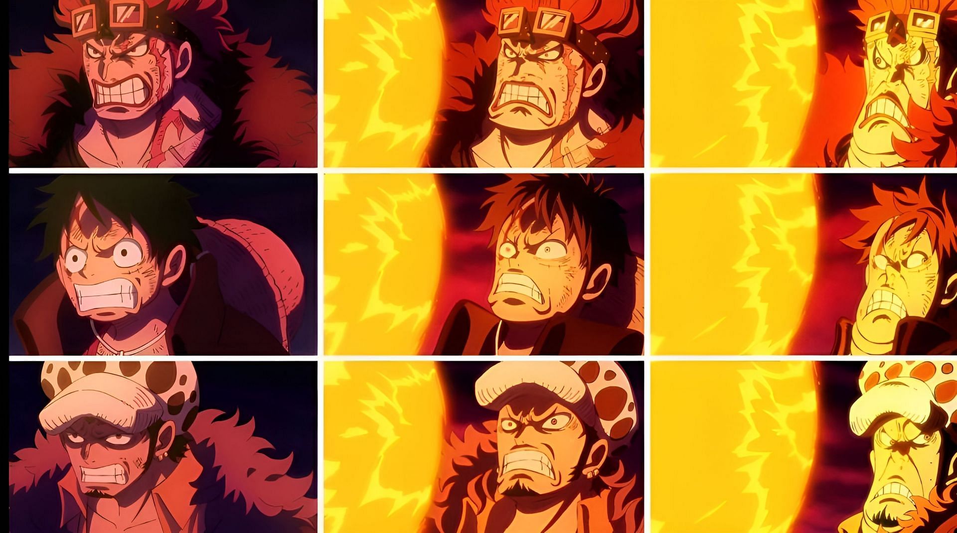 Kidd, Luffy, and Law in One Piece episode 1015 (Image Credits: Eiichiro Oda/Shueisha, Viz Media, One Piece)