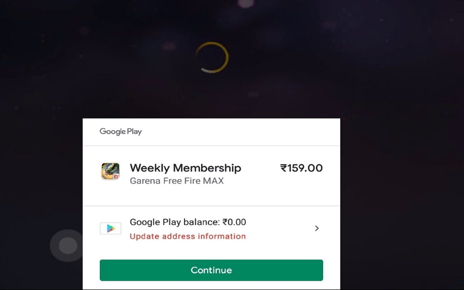 Membership payment page(Image via Garena)