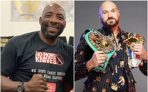 Johnny Nelson (left), Tyson Fury (right)