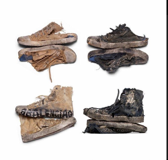 "Paying to look homeless" Balenciaga Distressed Sneakers brutally trolled over 1850 price tag
