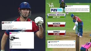 "Delhi enjoyed dollops of luck!" - Fans slam RR for not using DRS for Mitchell Marsh's LBW & dropping catches in IPL 2022