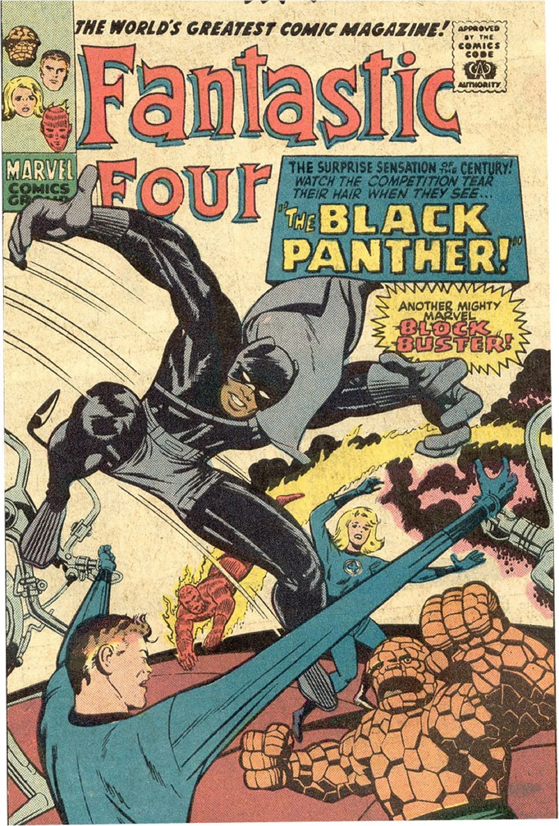 The black superhero first appeared in Fantastic Four #52 (Image via Marvel)