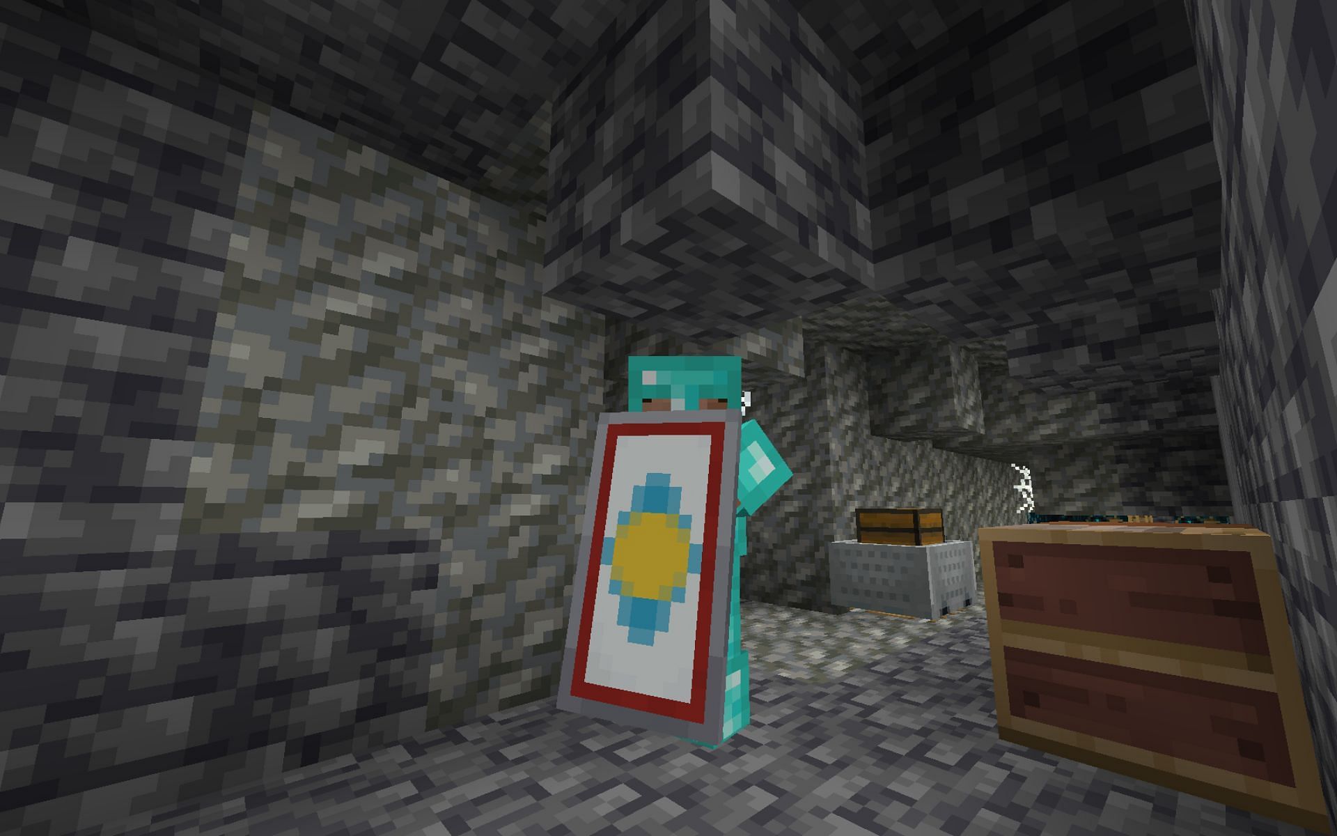 Custom designed shield (Image via Minecraft)