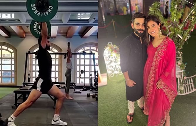 [Watch ]Virat Kohli hits the gym with his 'favourite' Anushka Sharma ahead of clash with CSK in IPL 2022