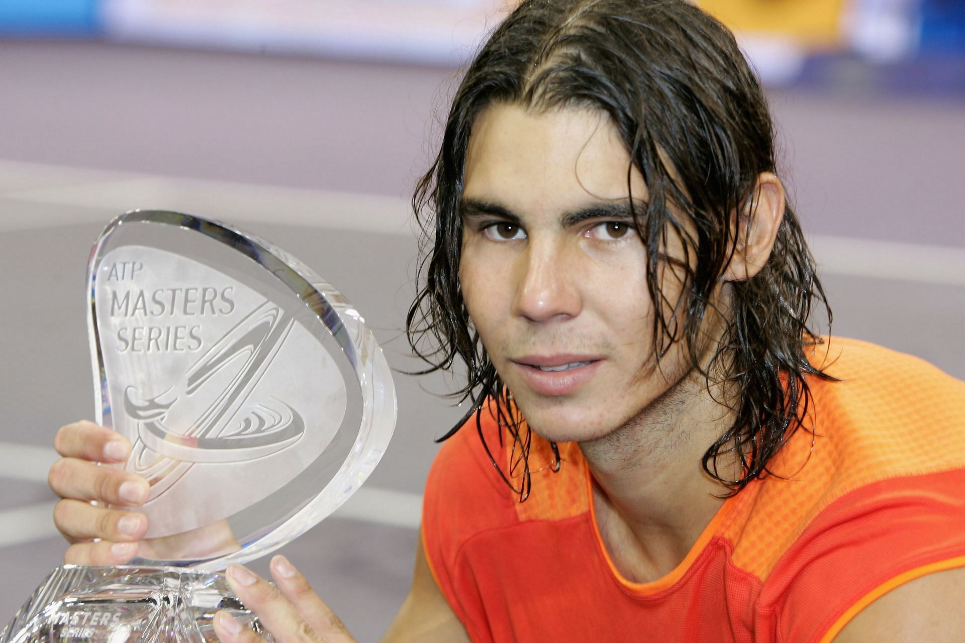 Rafael Nadla at the 2005 ATP Masters Series Madrid - Day 7