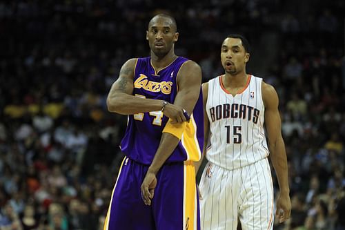 Kobe Bryant in a game against the Charlotte Bobcats, 2011.