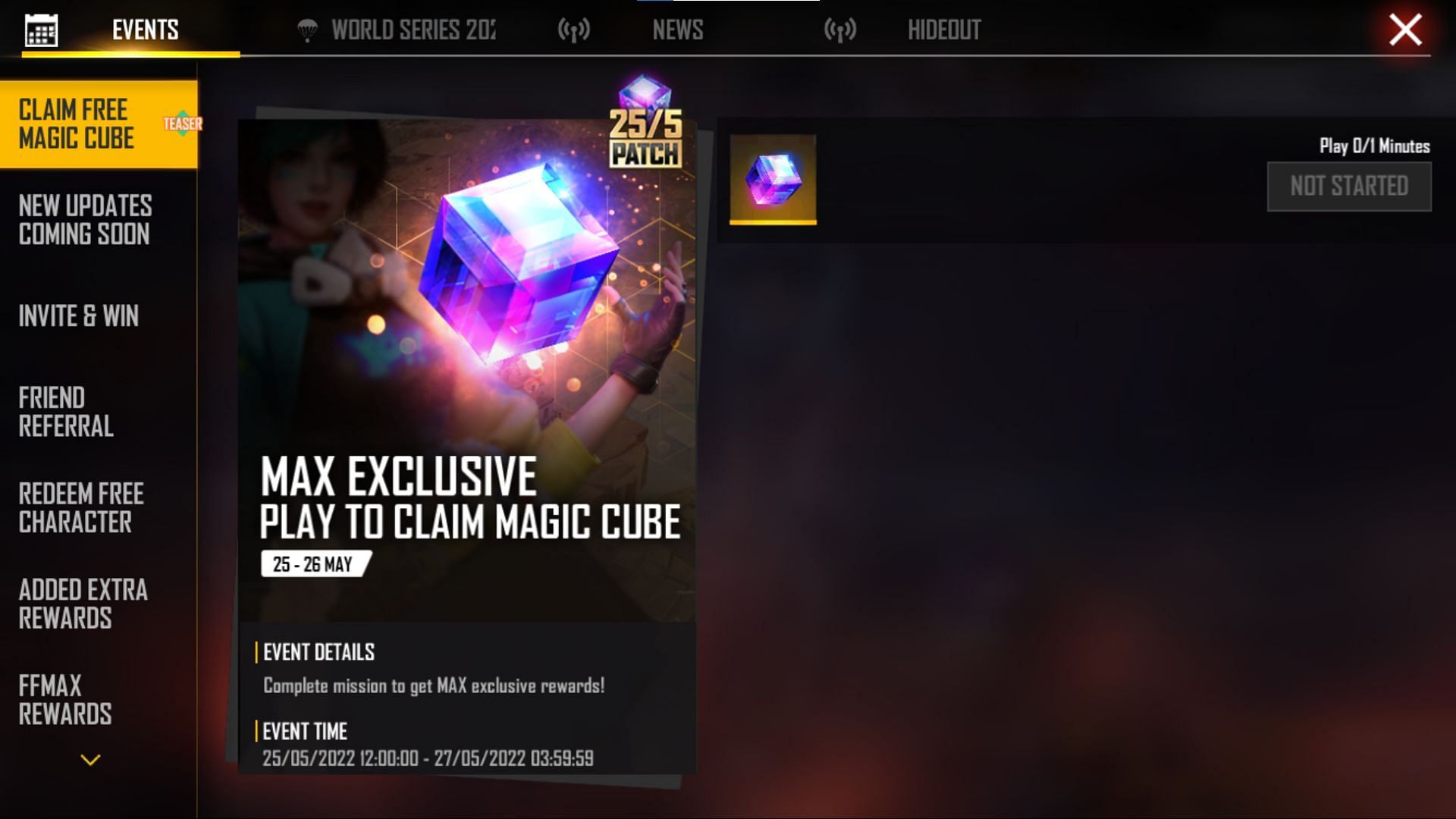 Magic Cube is going to be given out for free (Image via Garena)
