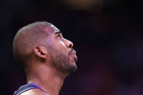 Chris Paul of the Phoenix Suns is introduced before Game 7 against the Dallas Mavericks.