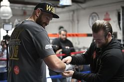 Watch: Tyson Fury's interaction with former coach Ben Davison after KO win vs. Dillian Whyte
