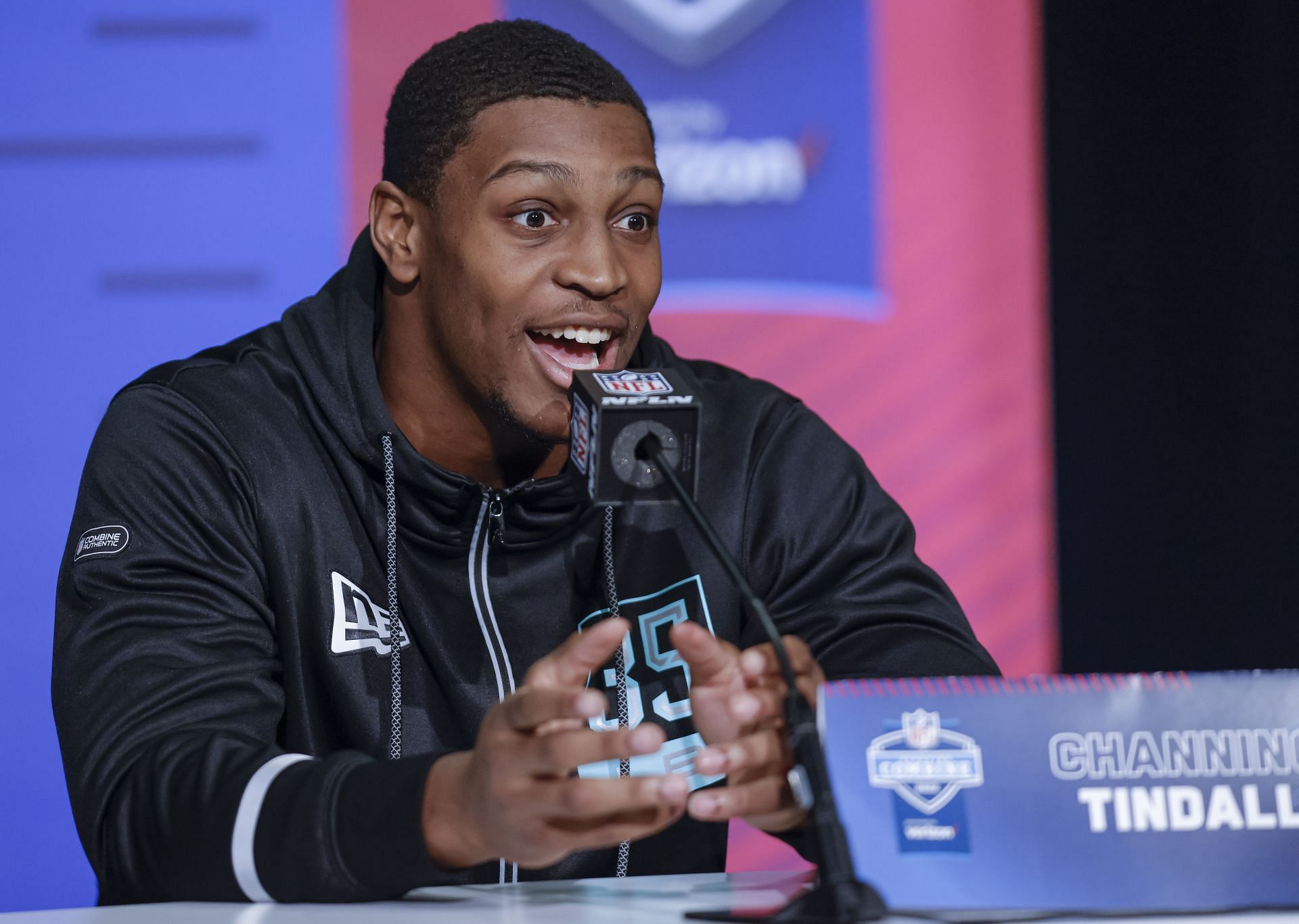 Georgia Bulldogs linebacker Channing Tindall at the 2022 NFL Combine