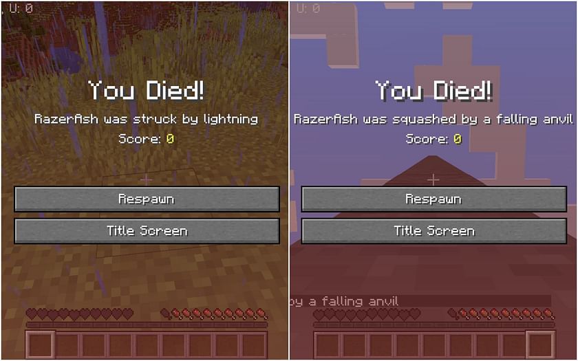 How I nearly died on Minecraft's title screen