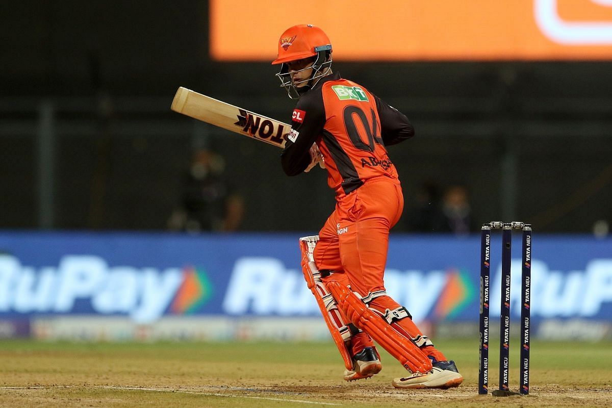 Abhishek Sharma guides the ball to third-man. Photo Credits: IPL/BCCI