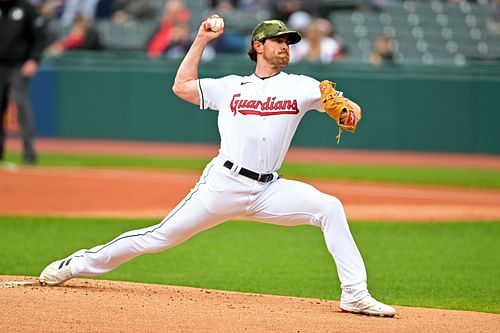 Shane Bieber of the Cleveland Guardians