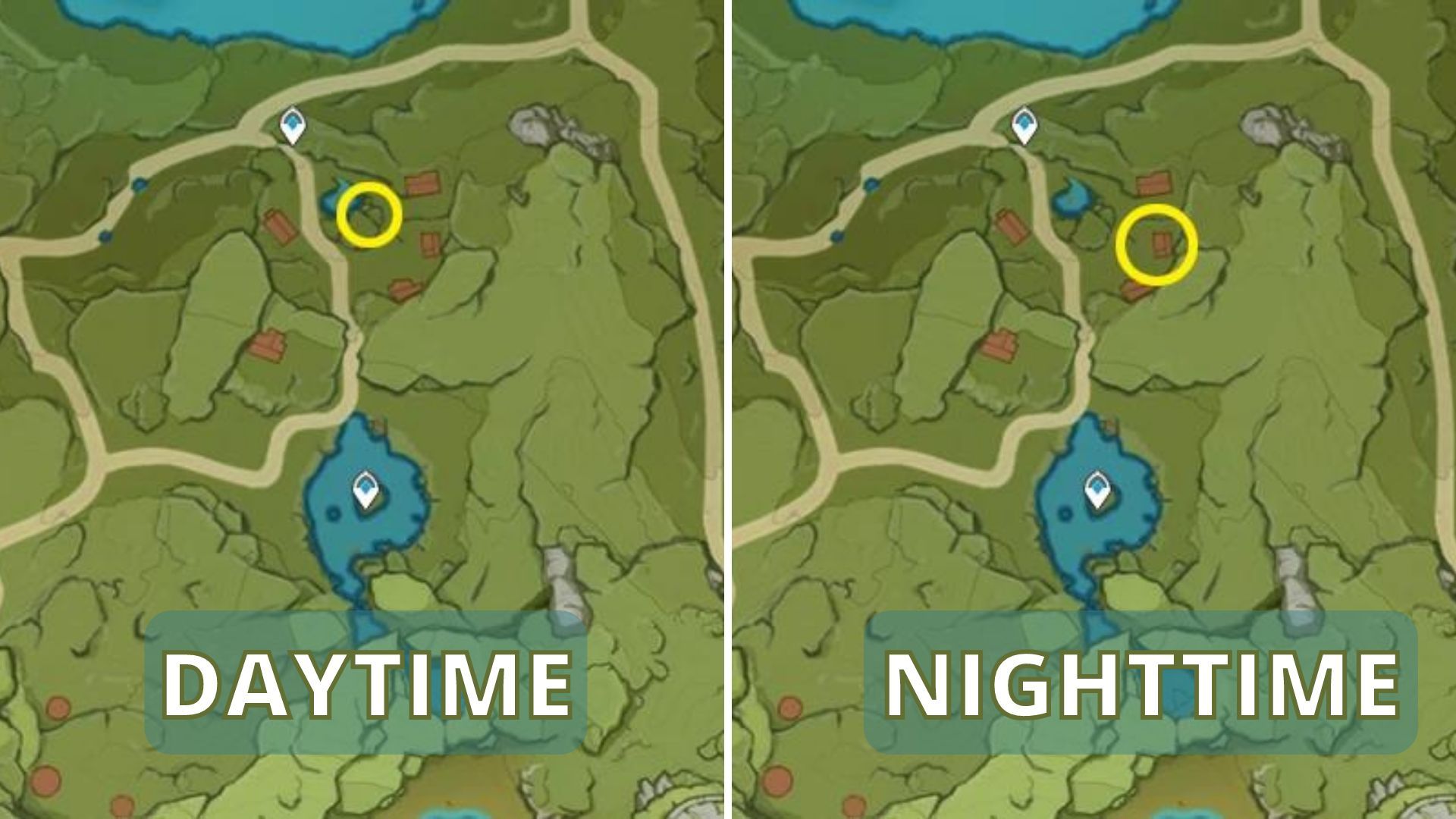 Location of Draff in Springvale (Image via Genshin Impact)