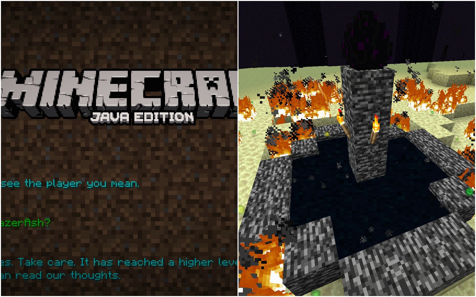 End credits after players defeat Ender Dragon (Image via Minecraft)