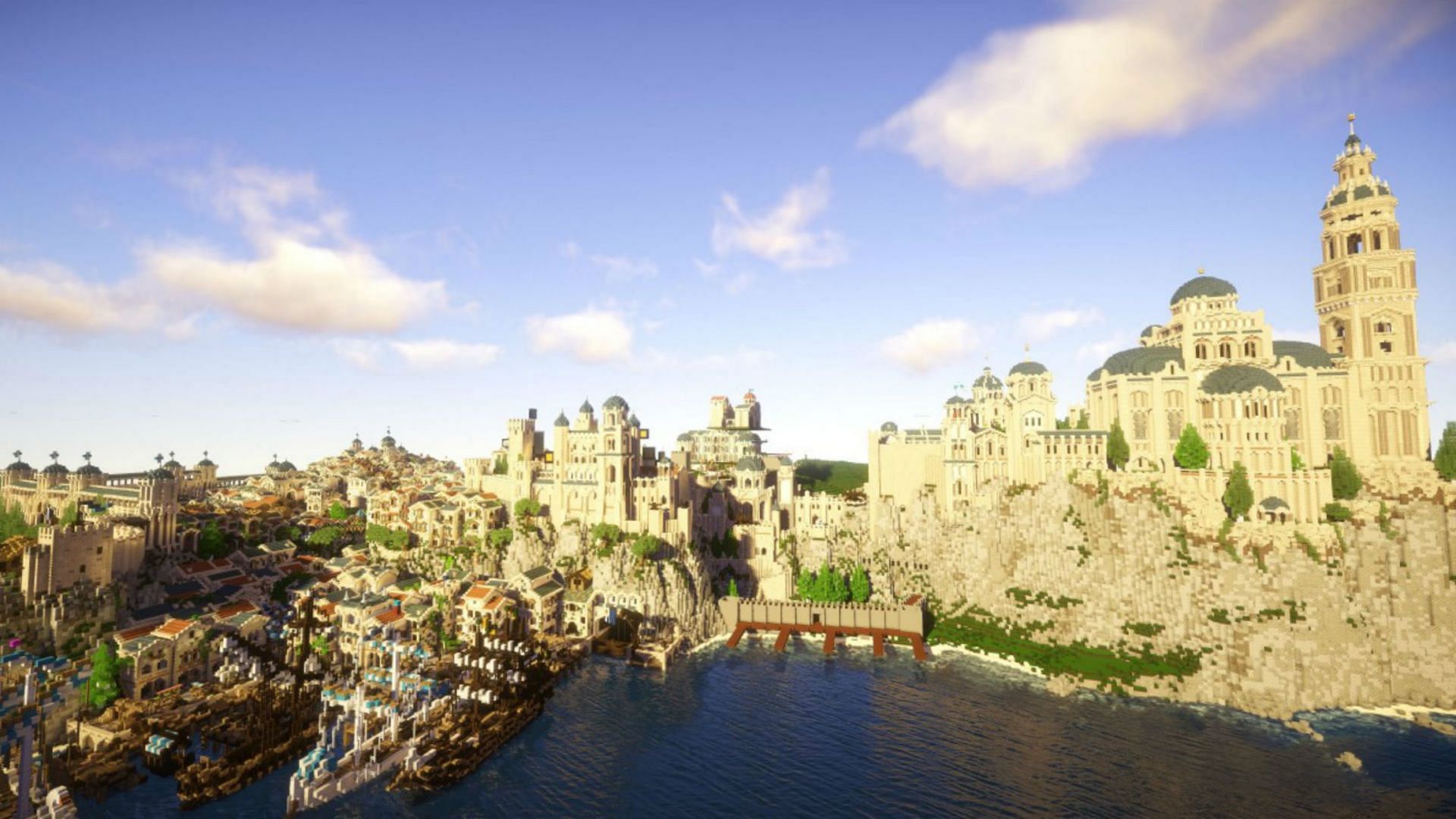 The world of Tolkien's fictional works is currently being built on a server open to players (Image via MinecraftMiddleEarth/PlanetMinecraft)