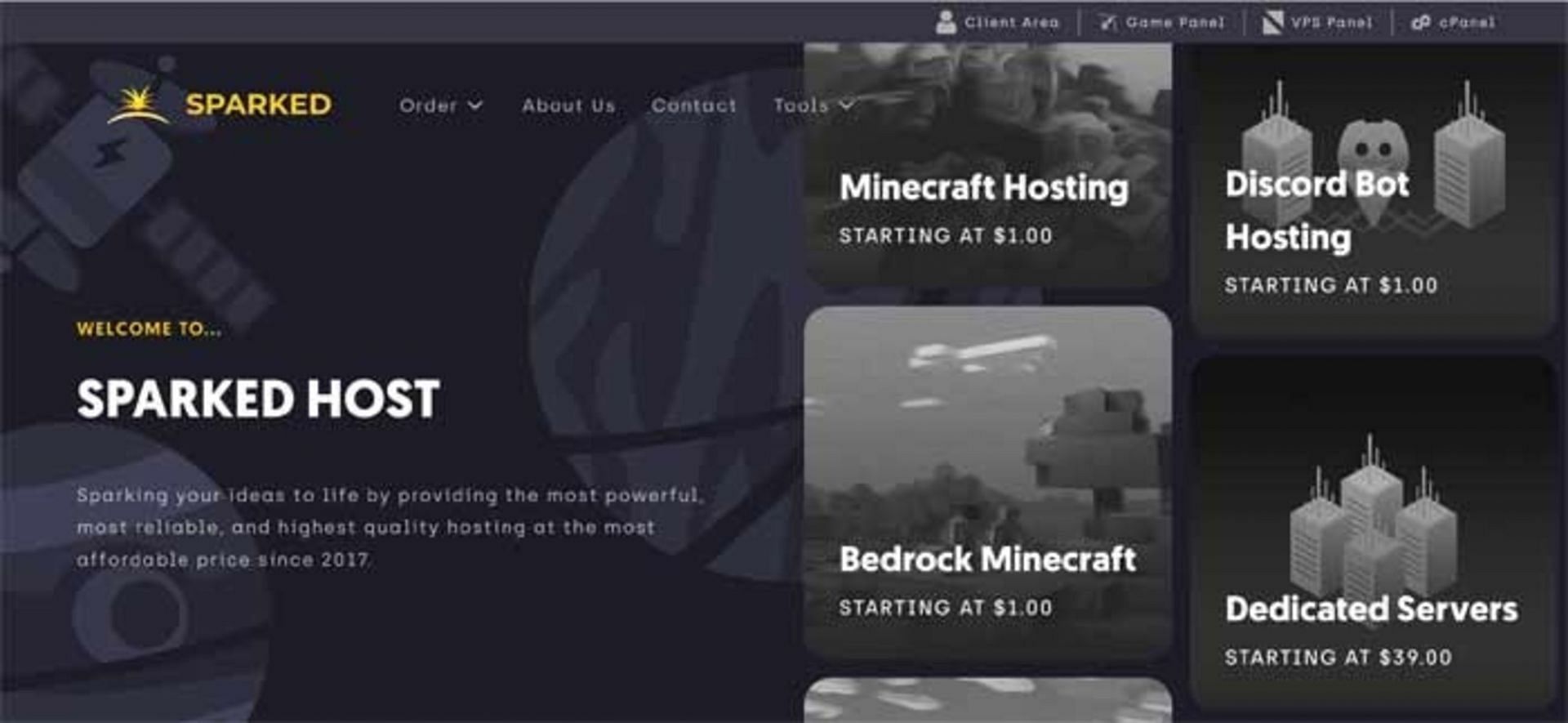 Sparked Host features a wide range of server support resources with incredibly cheap budget options (Image via Sparked Host)