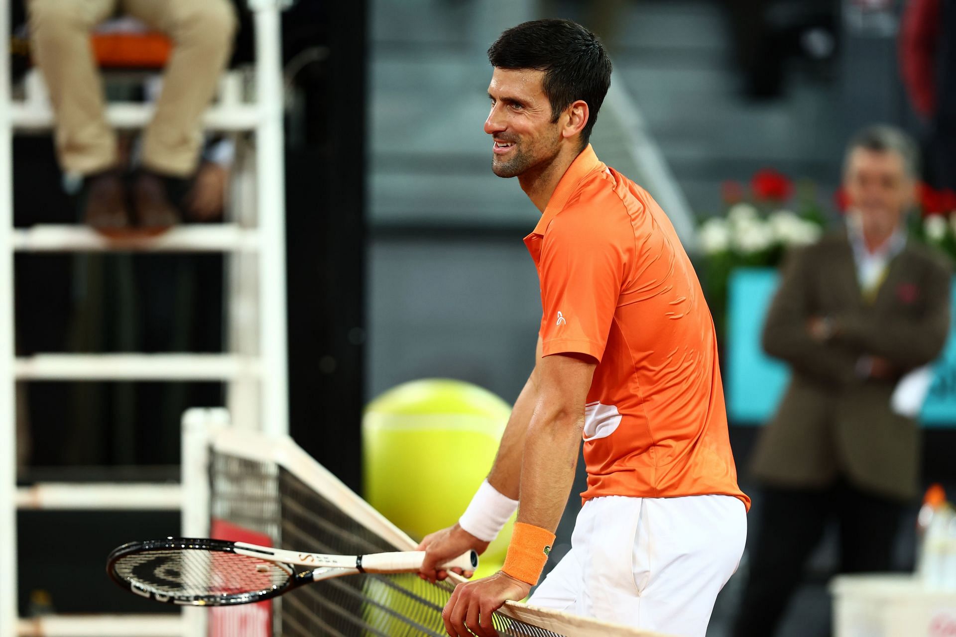 Novak Djokovic at the 2022 Mutua Madrid Open