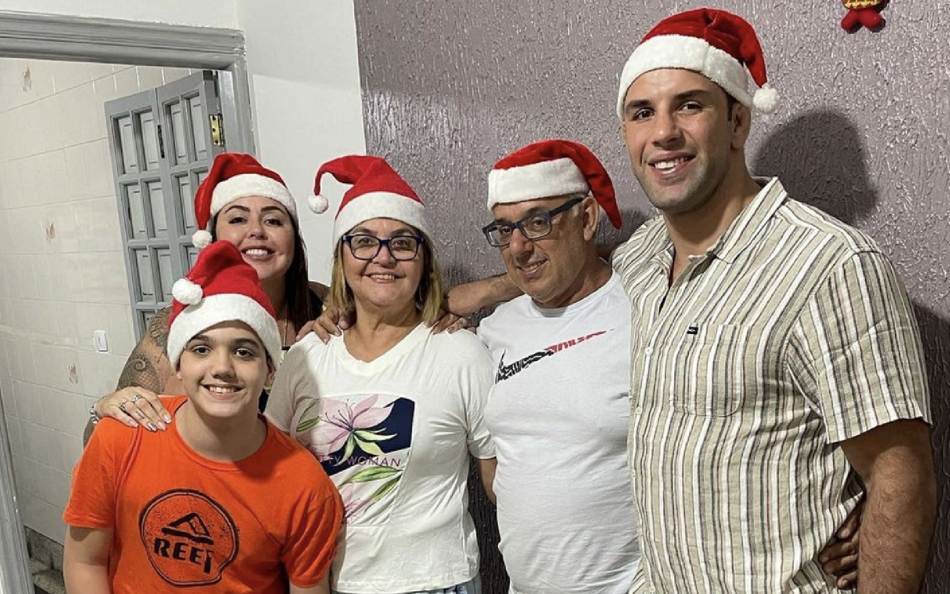 Marcus &#039;Buchecha&#039; Almeida (first from right) credits his father Clayton Ferreira (second from right) and mother Elisabete (middle) as his biggest inspirations. [Photo Marcus &#039;Buchecha&#039; Almeida Instagram]