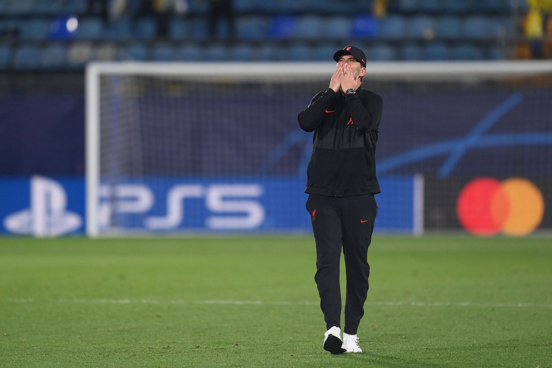 Klopp celebrates reaching his third UCL final in five years.