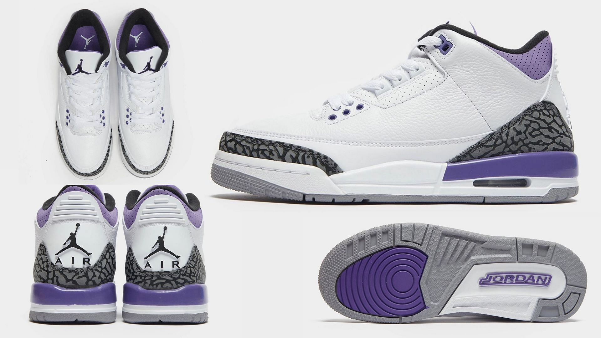 Take a closer look at the AJ3 Dark Iris colorway (Image via Sportskeeda)