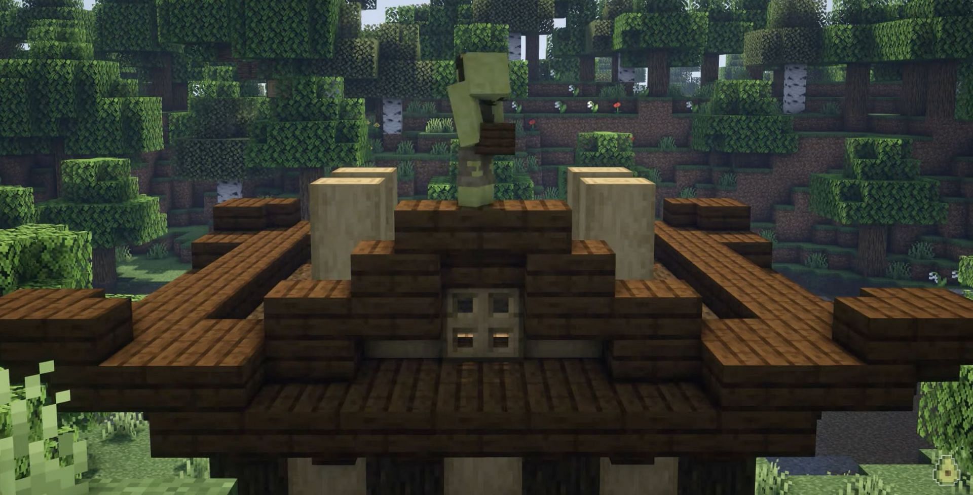 The front of the roof (Image via Ayvocado/YouTube)