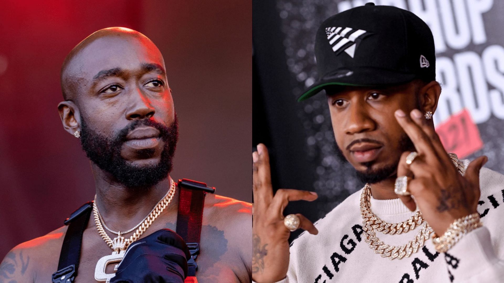 Freddie Gibbs gets assaulted by Benny The Butcher&#039;s associates (Image via Getty Images)
