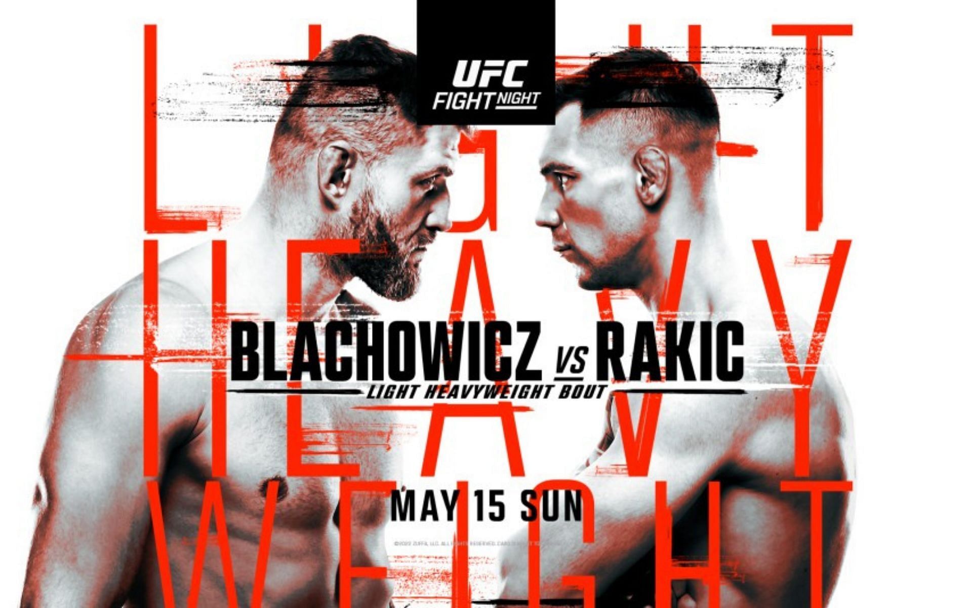 UFC Fight Night: Błachowicz vs. Rakic official poster