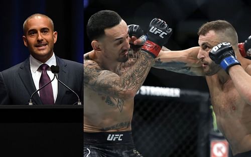 Jon Anik (left), Max Holloway vs. Alexander Volkanovski (right) [Images courtesy of Getty]