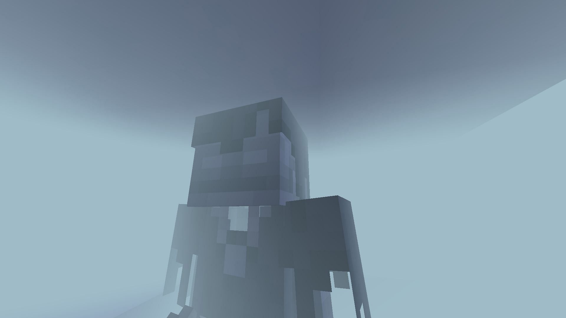 A stray inside powder snow (Image via Minecraft)