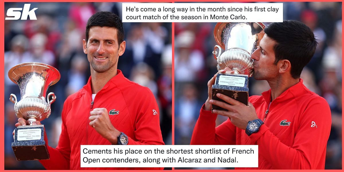 Novak Djokovic disposed of Stefanos Tsitsipas to win his sixth Italian Open title