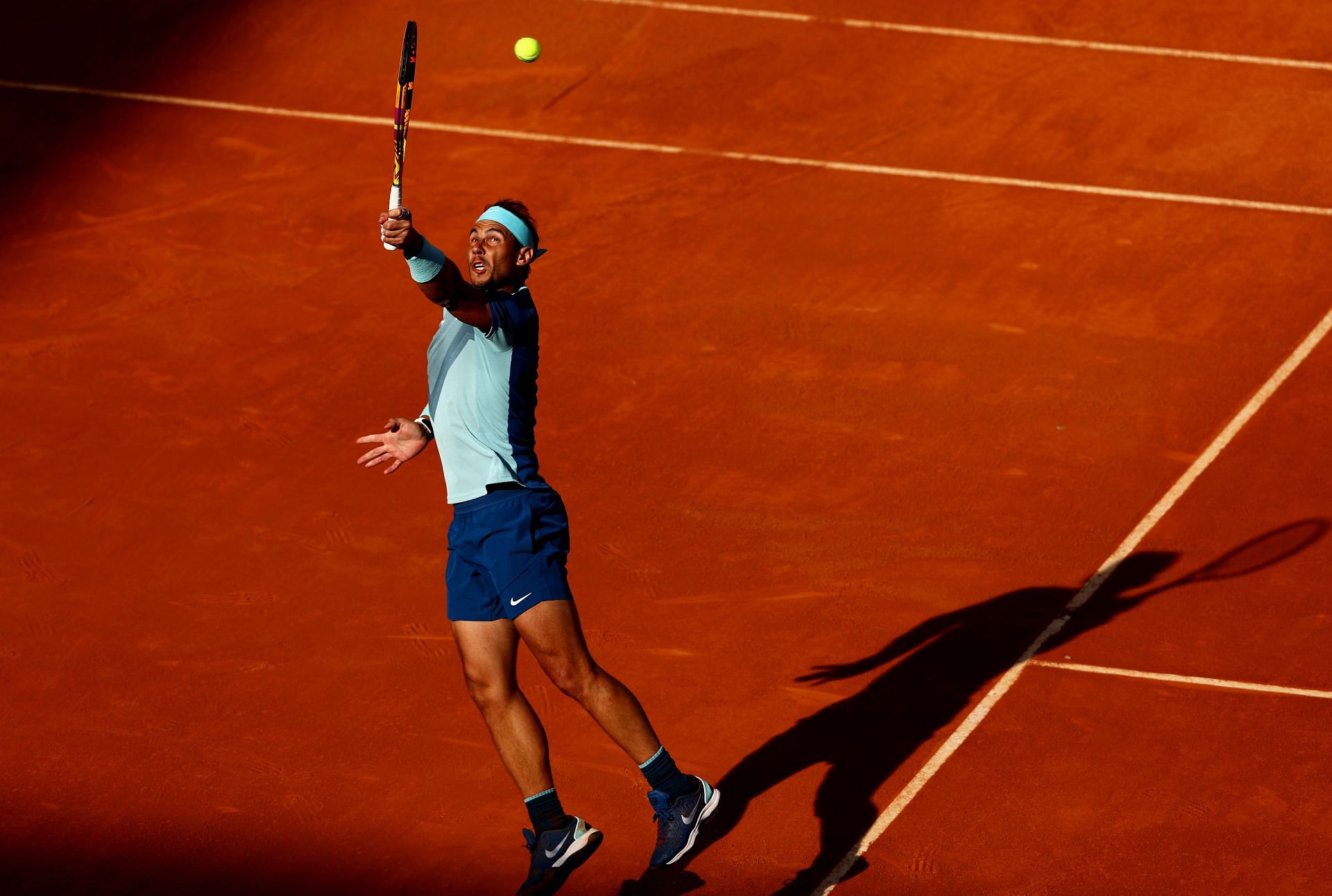 Rafael Nadal in action at the Mutua Madrid Open