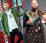 Tyson Fury receives a special gift from cricketer Andrew Flintoff