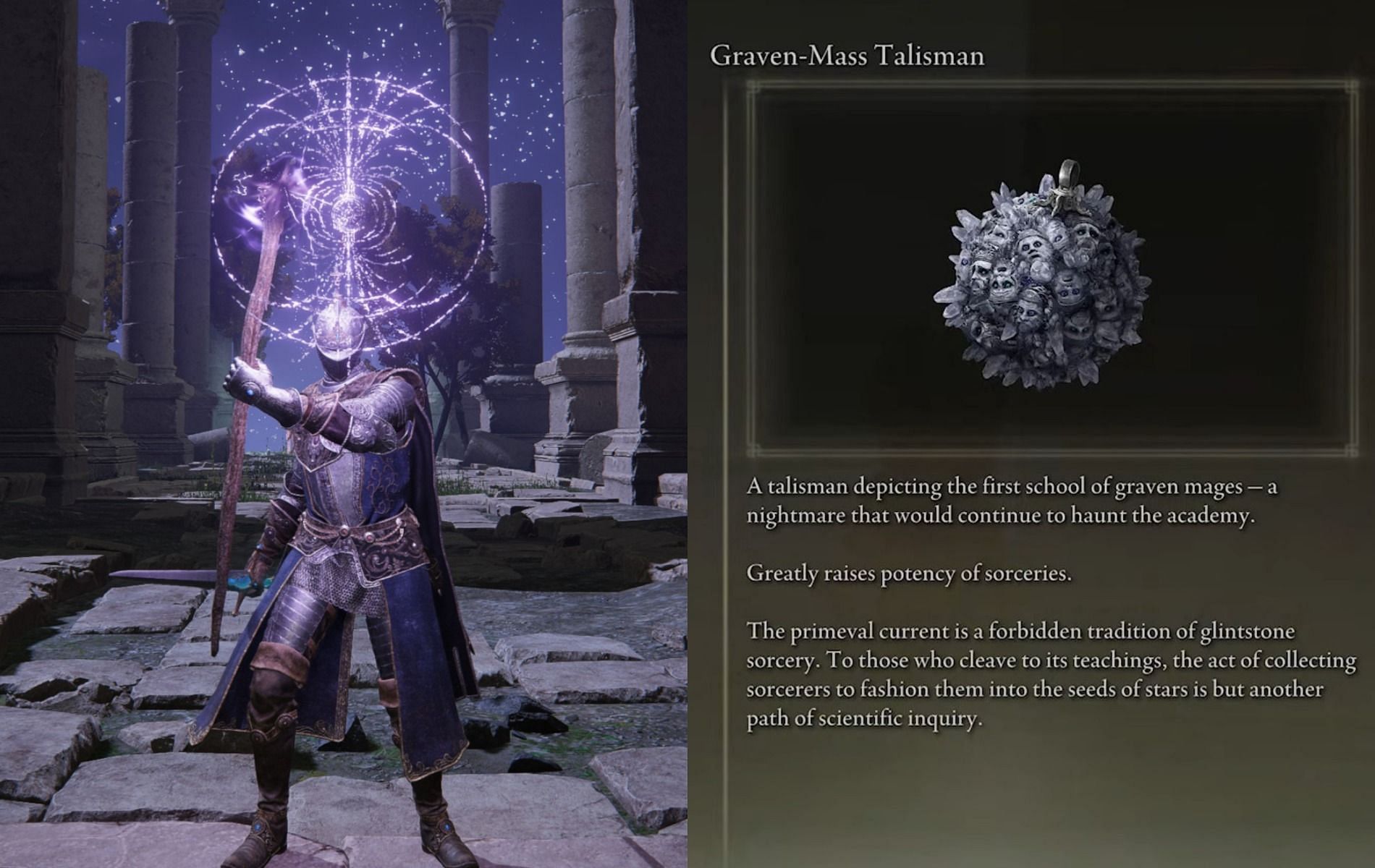 Obtaining the Graven-Mass Talisman in Elden Ring (Images via FromSoftware)