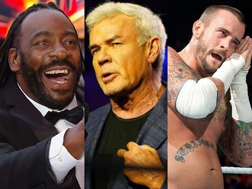 Booker T (left), Eric Bischoff (center), and CM Punk (right).