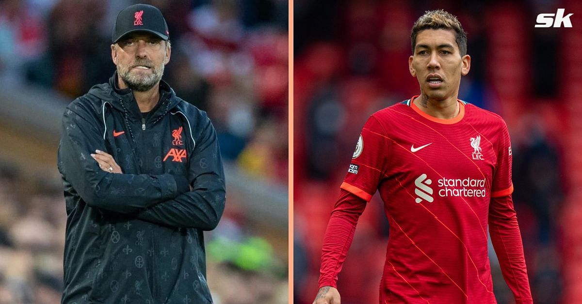 Jurgen Klopp (left) and Roberto Firmino (right)