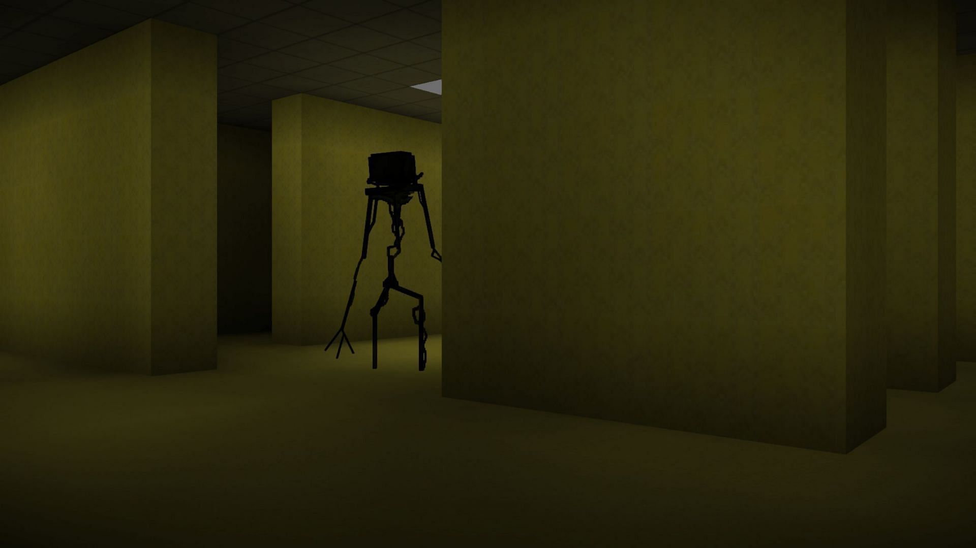 The Backrooms recreates a popular Found Footage video found online (Image via VHSVince/MinecraftMaps.com)