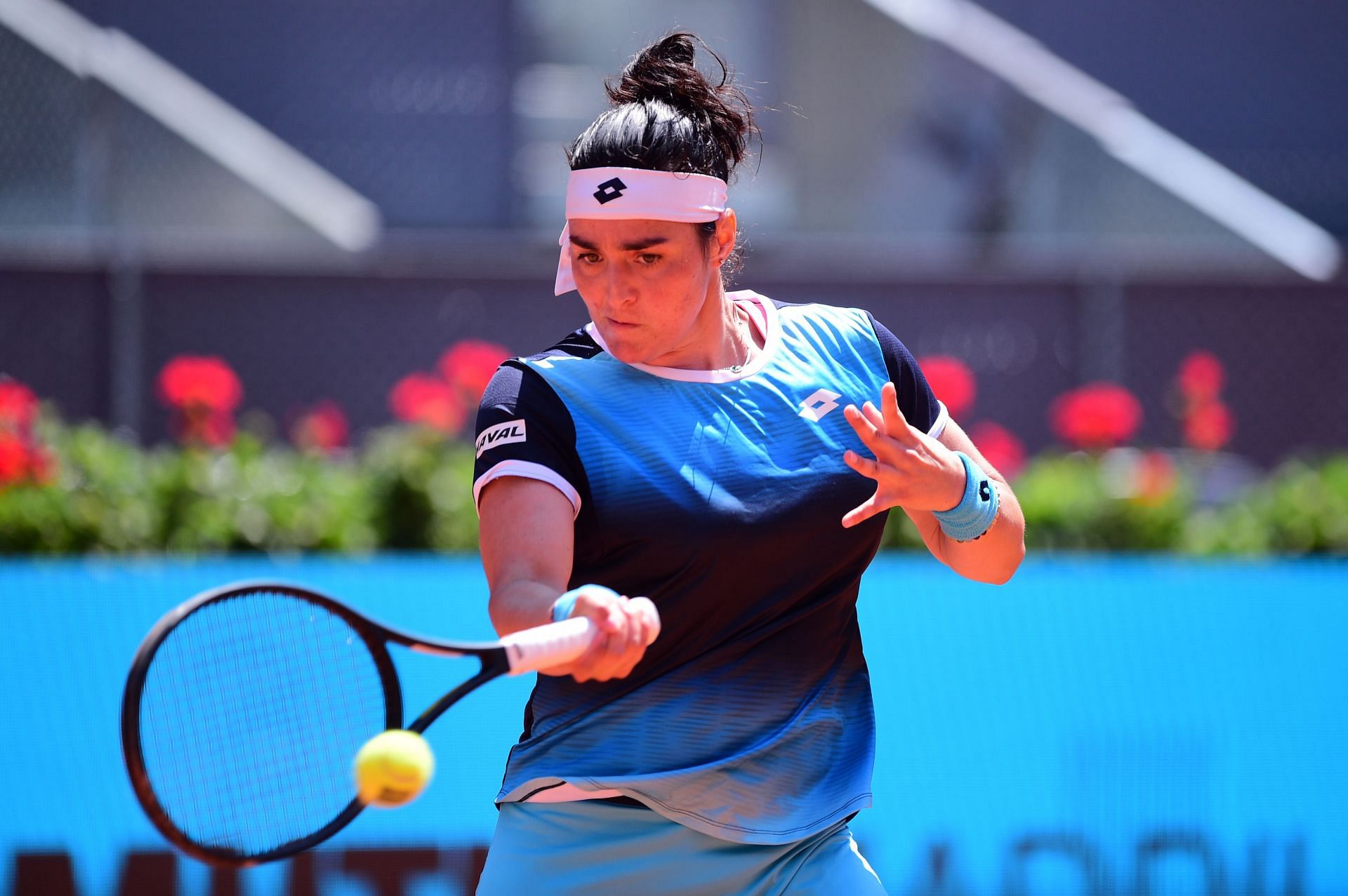 Ons Jabeur in action at the Madrid Open