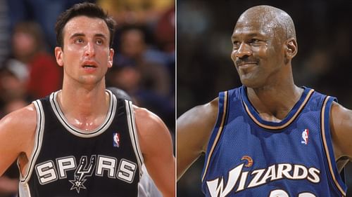 Manu Ginobili and Michael Jordan. (Photo: Sporting News)