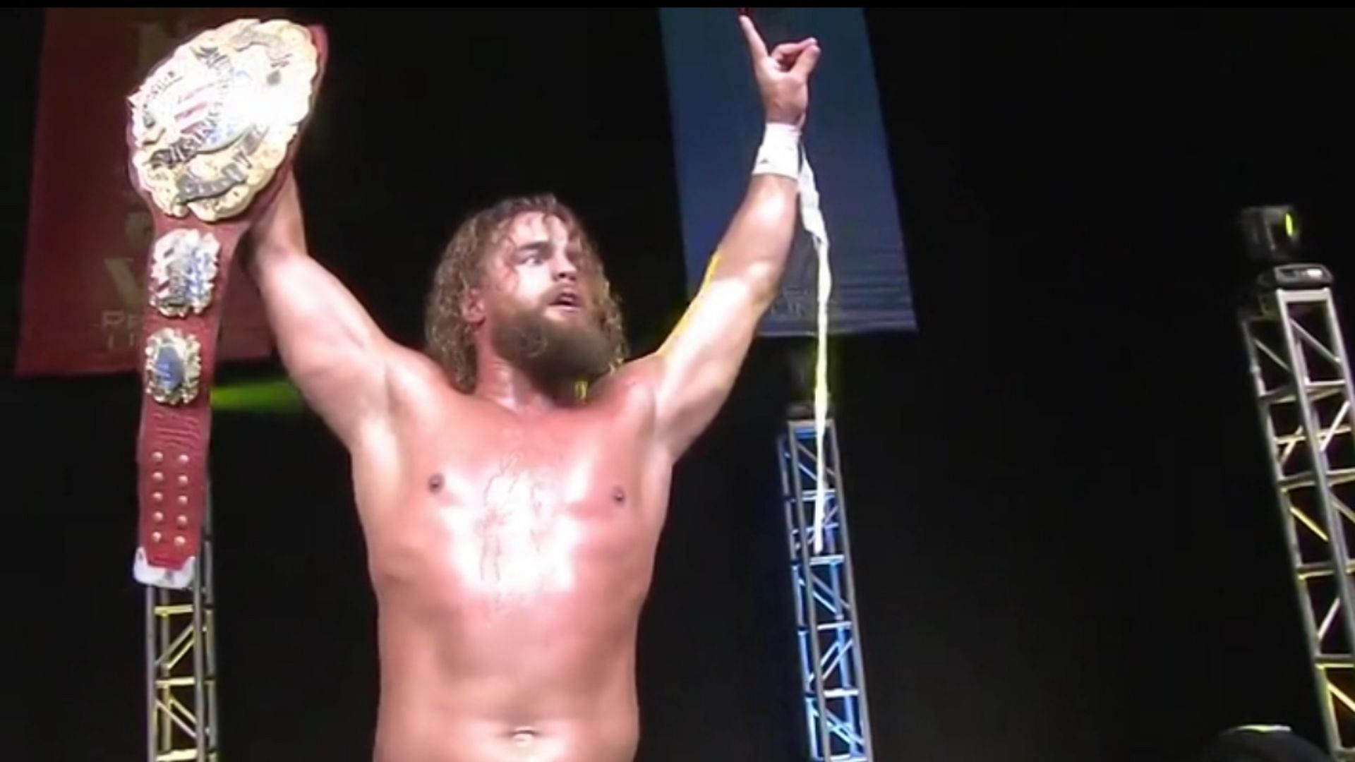 Juice Robinson after winning the IWGP United States Heavyweight Title at Capital Collision