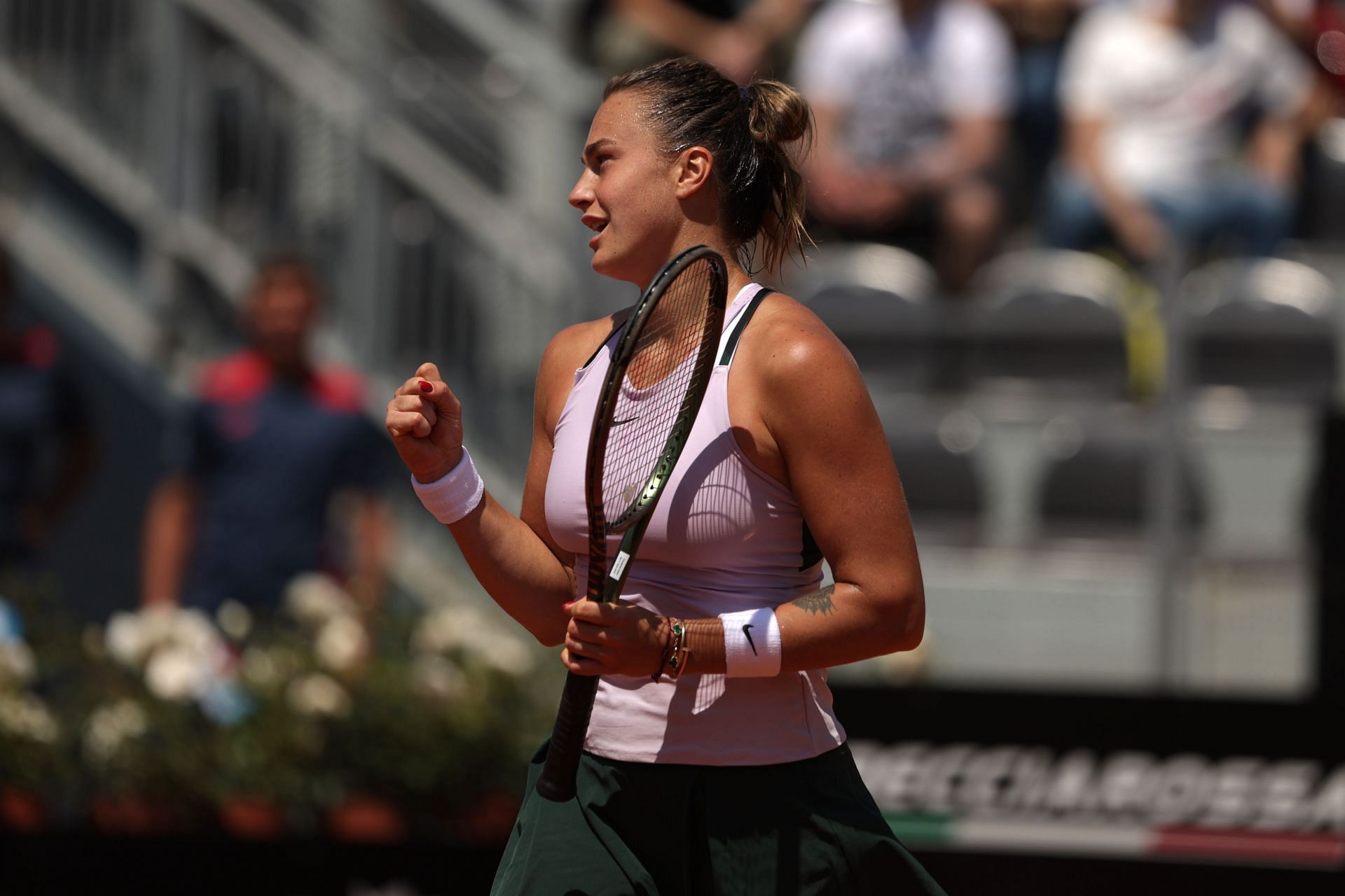 Aryna Sabalenka at the 2022 Italian Open.